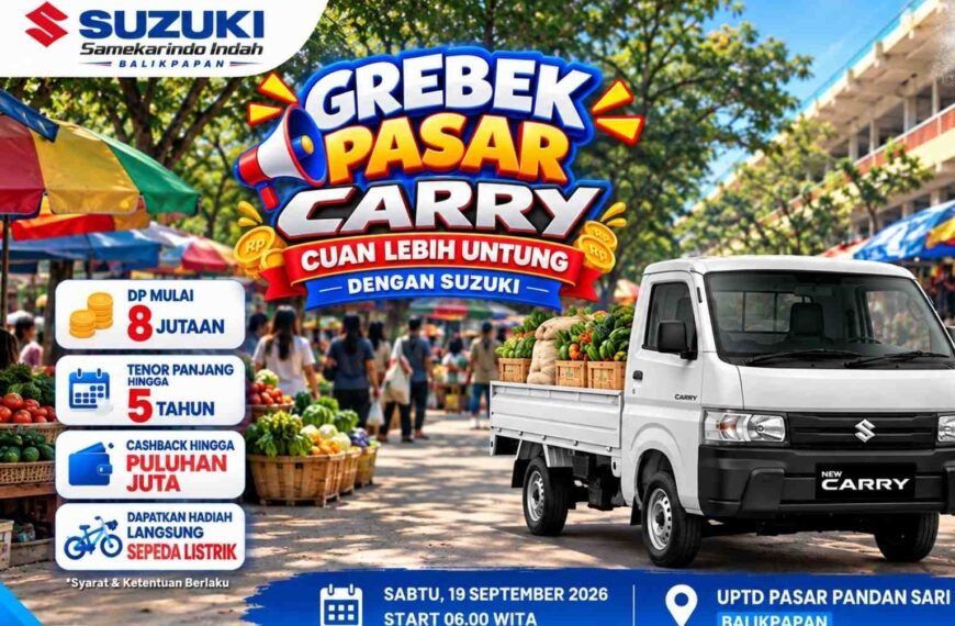 Suzuki Carry dalam program Gerebek Pasar di UPTD Pasar Pandan Sari Balikpapan