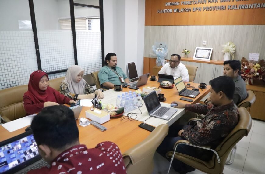 Kantor Wilayah BPN Provinsi Kalimantan Timur melalui Bidang Penetapan Hak dan Pendaftaran kembali melaksanakan rapat koordinasi untuk memantau perkembangan sertipikasi aset tanah PT PLN