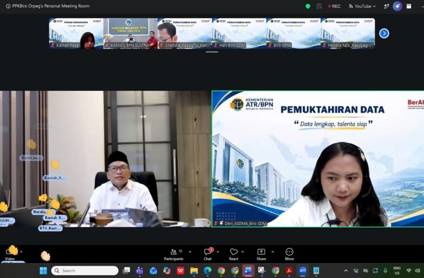 Dalam rangka mendukung percepatan penerapan Manajemen Talenta Aparatur Sipil Negara (ASN), Kantor Pertanahan Kabupaten Paser mengikuti kegiatan Sosialisasi Pemutakhiran Data Kepegawaian