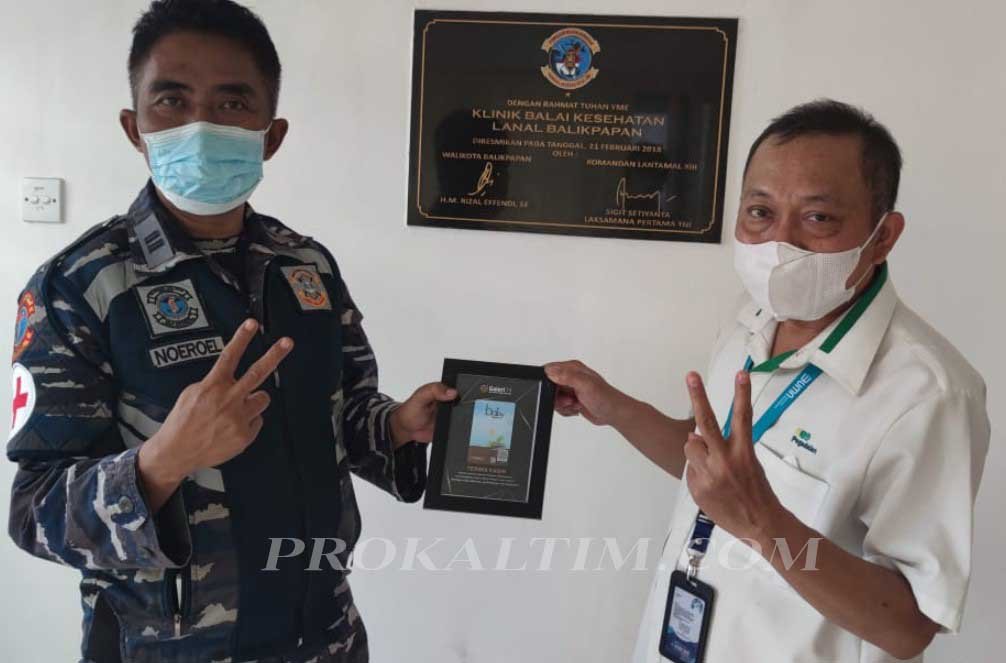 lanal PT Pegadaian Beri Apresiasi Lanal Balikpapan Sebagai Tenaga Kesehatan Aktif Penanganan Covid-19 PROKALTIM