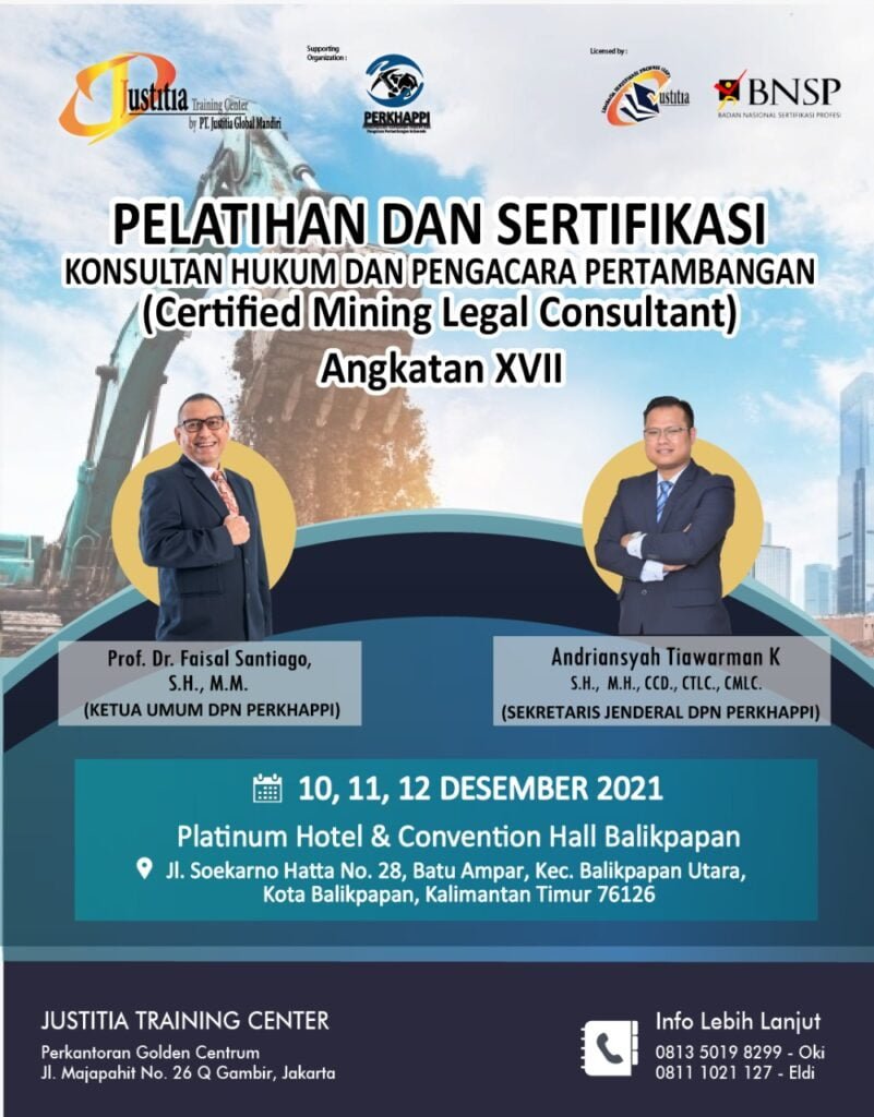 WhatsApp Image 2021 11 10 at 15.59.57 PERKHAPPI Buka Pendaftaran Pelatihan dan Sertifikasi Konsultan Hukum dan Pengacara Pertambangan PROKALTIM