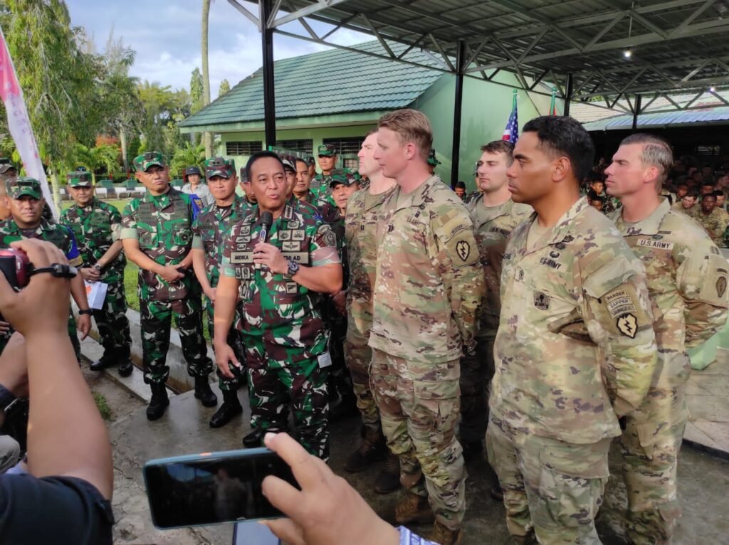 IMG 20220805 WA0026 Jenderal Andika Pantau Latgabma Super Garuda Shield 2022 di Batalyon Infanteri Raider 600/Modang Kodam VI/Mlw PROKALTIM