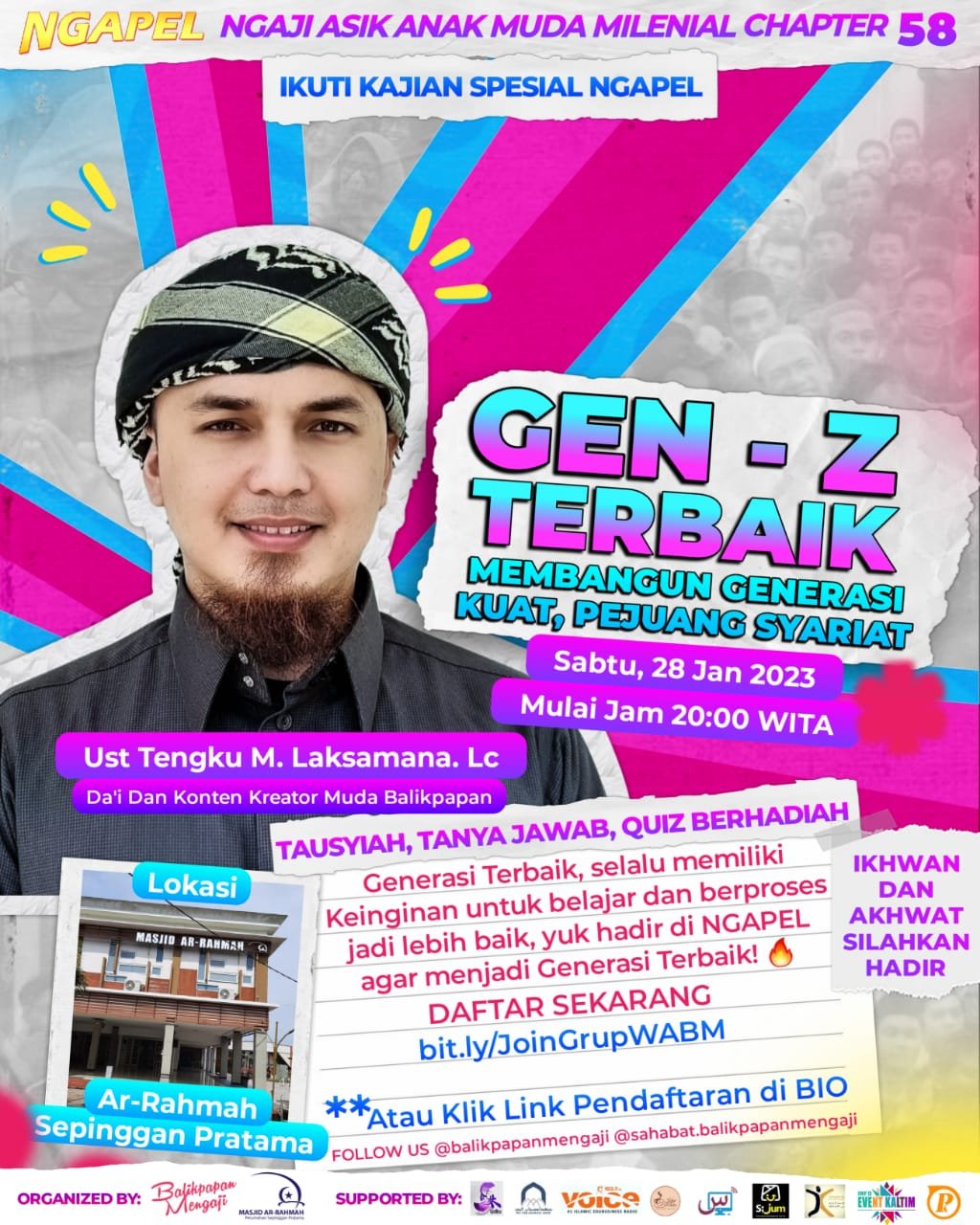 Gen - Z Terbaik "Membangun Generasi Kuat, Pejuang Syariat" PROKALTIM 1 ๐๐๐ง - ๐ ๐๐๐ซ๐๐๐ข๐ค "๐๐๐ข๐๐๐ฃ๐๐ช๐ฃ ๐๐๐ฃ๐๐ง๐๐จ๐ ๐๐ช๐๐ฉ, ๐๐๐๐ช๐๐ฃ๐ ๐๐ฎ๐๐ง๐๐๐ฉ" pada