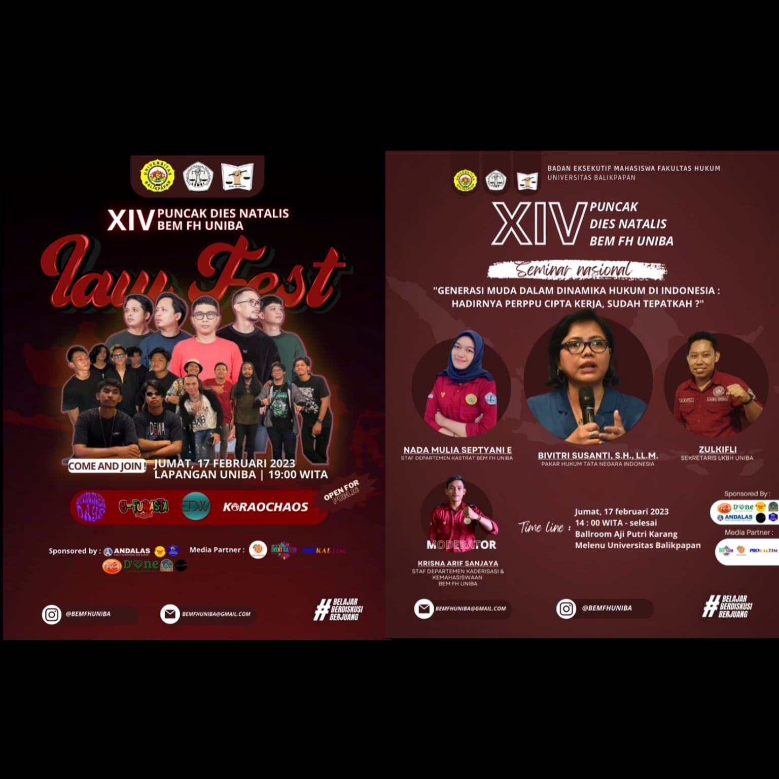 WhatsApp Image 2023 02 16 at 14.00.03 Puncak Dies Natalis ke XIV Badan Eksekutif Mahasiswa Fakultas Hukum Universitas Balikpapan PROKALTIM