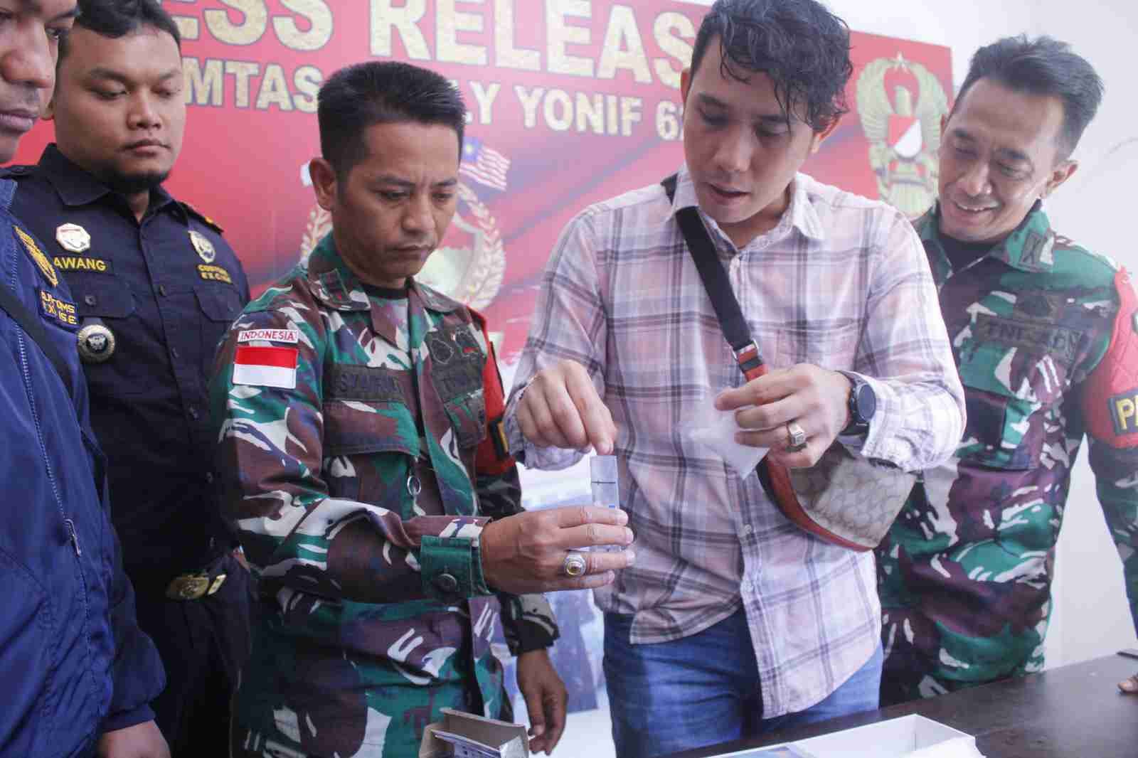 Yonif 621/Manuntung Berhasil Kembali Menggagalkan Penyelundupan 149,69 Gram Sabu