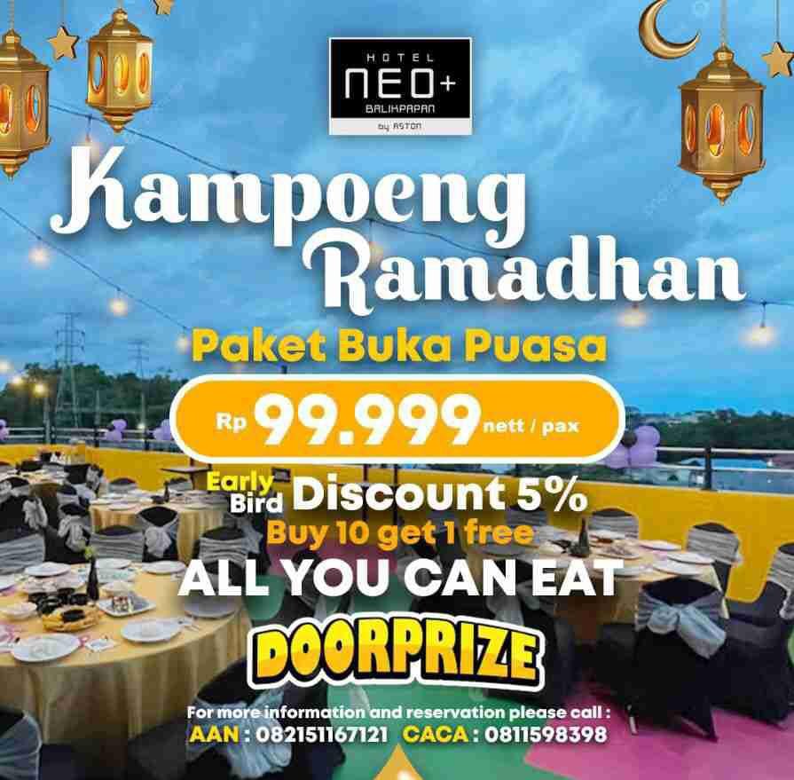 Nikmatnya Berbuka Puasa di Roof Top Teracce and Garden Lantai 7 Hotel Neo+ Balikpapan