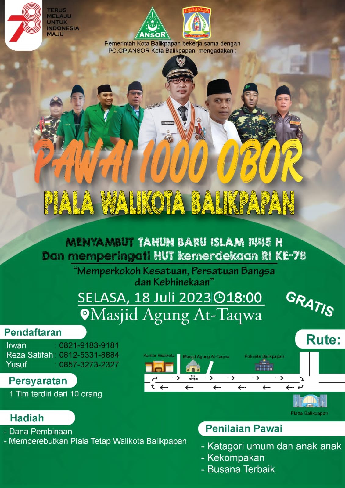 PAWAI 1000 OBOR | PIALA WALIKOTA BALIKPAPAN