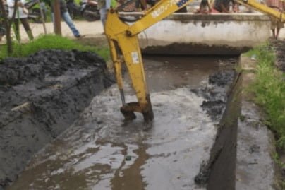 Ilustrasi normalisasi drainase. (Istimewa)