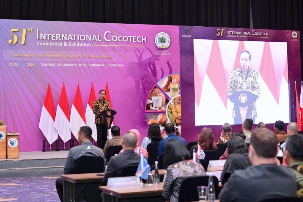 WhatsApp Image 2024 07 22 at 23.48.59 Presiden Jokowi Sorot Potensi Ekonomi Hijau Indonesia di Pembukaan Cocotech Ke-51 di Surabaya PROKALTIM
