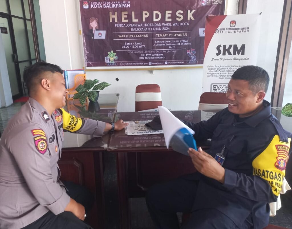 WhatsApp Image 2024 09 04 at 20.13.53 Satgas Humas OMP Polresta Balikpapan Bersama Petugas jaga KPUD dalam Kunjungan paska Rikes Pasangan Calon Pemilu PROKALTIM