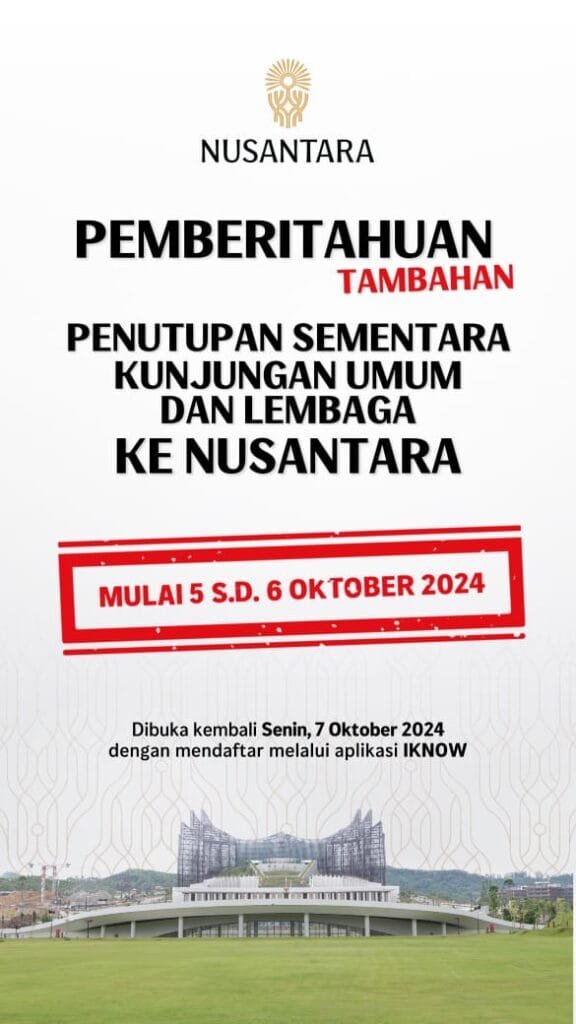 WhatsApp Image 2024 10 05 at 10.23.42 Penutupan Sementara Kunjungan ke IKN 5 dan 6 Oktober Selama Nusantara TNI Fun Run PROKALTIM