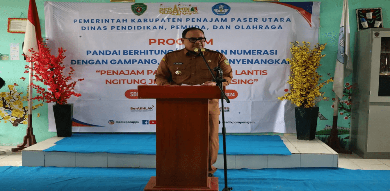 Pj Bupati Penajam Paser Utara (PPU), Muhammad Zainal Arifin, secara resmi membuka pelatihan numerasi dengan metode Gampang, Asyik, dan Menyenangkan (GASING) di SDN 016 Penajam, Senin (14/10/2024).