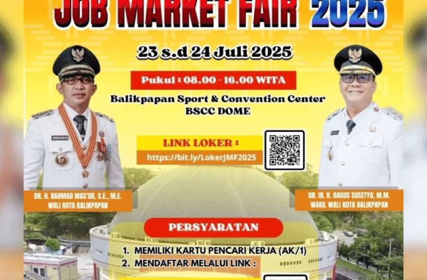 Buka Bursa Kerja 2025, Balikpapan Tawarkan 1.700 Kesempatan Kerja