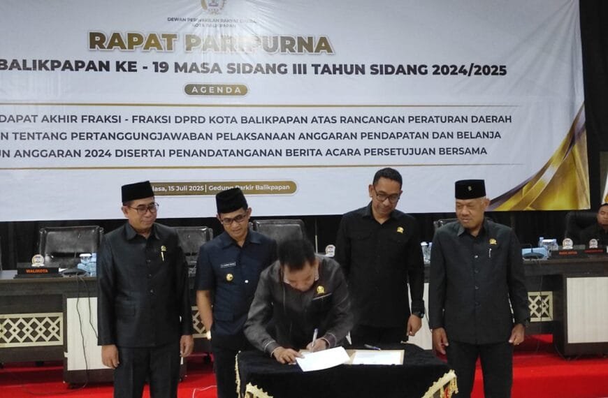 DPRD Balikpapan Kompak Setujui Raperda Pertanggungjawaban APBD 2024