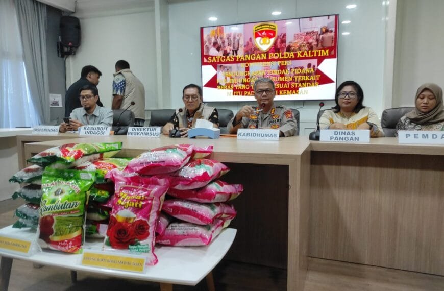 Polda Kaltim Grebek Gudang Beras “Premium” Abal-abal di Balikpapan!