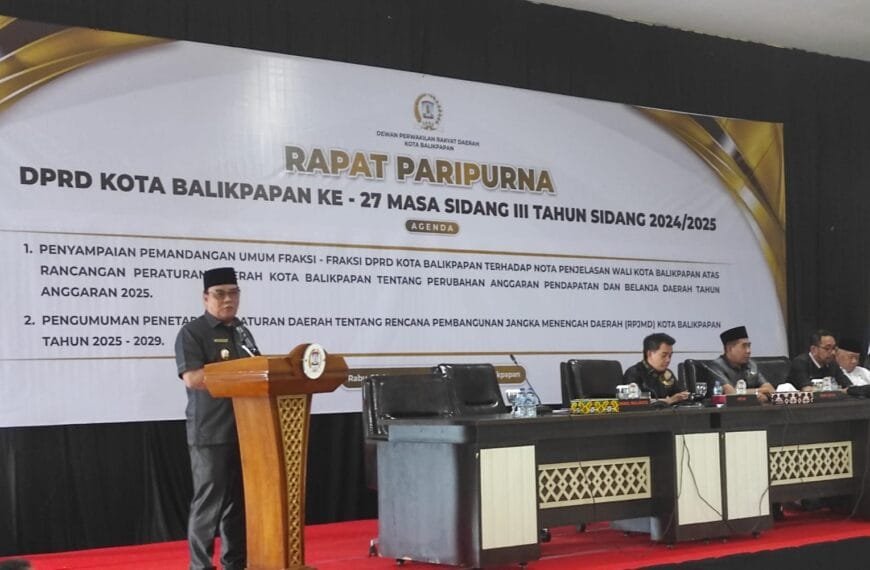 Balikpapan Tetapkan RPJMD 2025–2029, Fokuskan Sembilan Program Prioritas