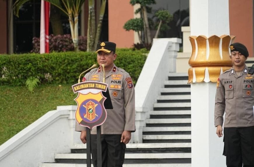 Wakapolda Kaltim Pimpin Apel Pagi, Tekankan Kesiapan Personel Amankan Aksi Demonstrasi