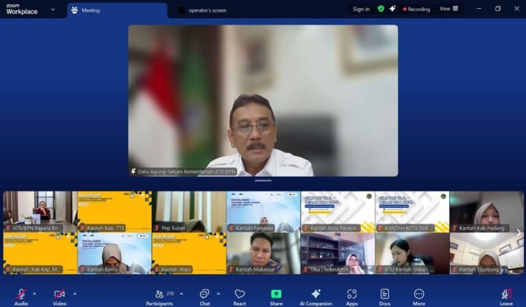 Sinkronisasi Program Kegiatan Tahun 2027, Sekjen ATR/BPN Tekankan Konsistensi Pusat dan Daerah