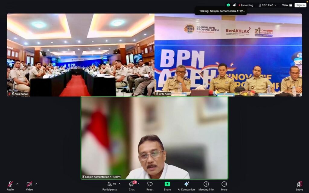 WhatsApp Image 2026 01 13 at 19.44.04 Buka Rakerda Kanwil BPN Provinsi Aceh, Sekjen ATR/BPN Ingatkan Capaian Kinerja Tak Sekadar Angka PROKALTIM
