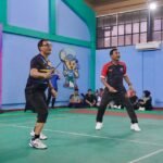Sekjen ATR/BPN Ikuti Laga Eksibisi Pembukaan Kejuaraan Bulutangkis HUT ke-54 KORPRI
