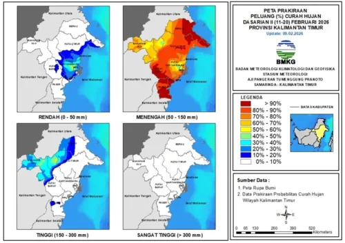 a468d3bf 8ddf 4e7a a403 b80582e64b08 BMKG Prediksi Peluang Hujan Capai 80 Persen di Kaltim Warga Diimbau Waspada PROKALTIM